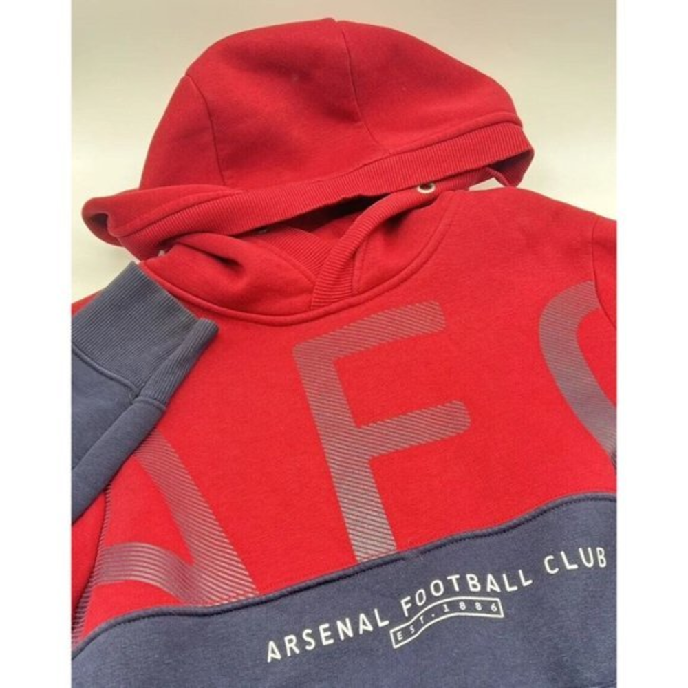 Arsenal Since‎ 1886 Contrast Panel Hoodie Mens Size X Small Burgundy & Navy Blue